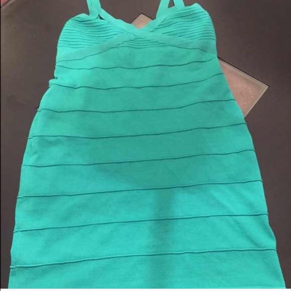 2B (BeBe brand)Turquoise Bandage Dress
