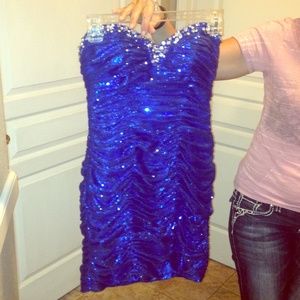 Short royal blue dress