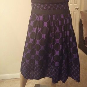 Black & Purple Polka Dot Skirt