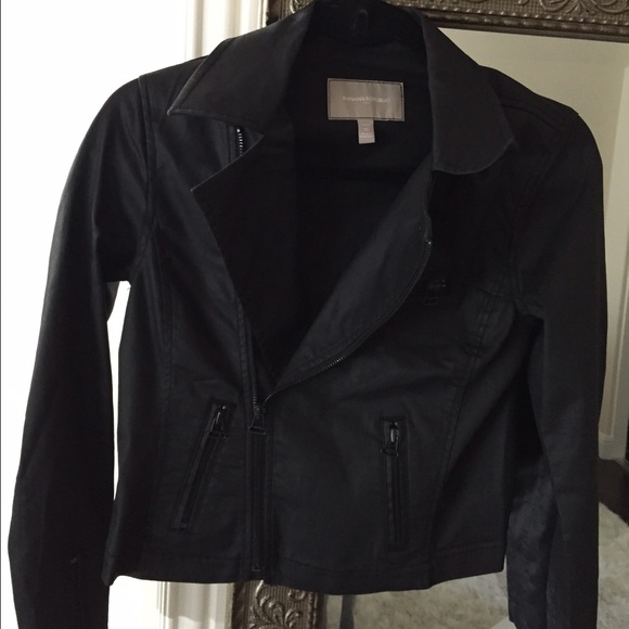 Banana republic black moto jacket