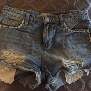 Free people denim shorts