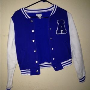 Blue and White Varsity Jacket "A"