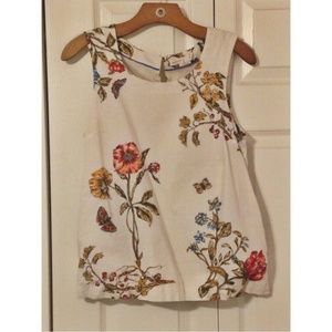 Anthro Floral cotten shell