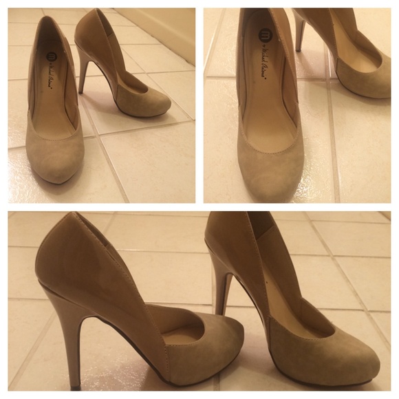 Nude Patent Leather/ Suede Pumps👡