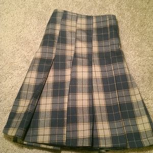 Plaid pleated skirt