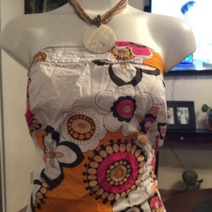 COLORFUL STRAPLESS DRESS