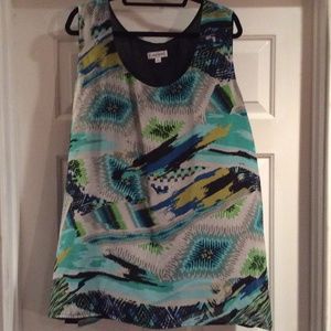 Jones New York 3x teal and gray tank