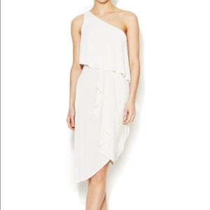 BCBG MAXAZRIA "Katrina" one shoulder white dress