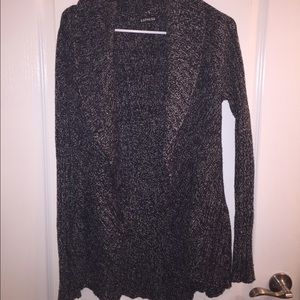 Black long sleeve cable knit Express sweater
