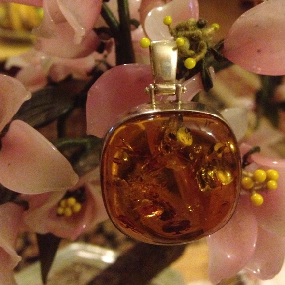 925 amber Jewelry - Vintage 925 amber pendent
