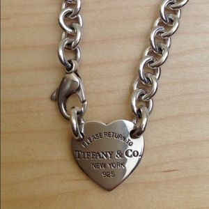 Tiffany heart tag choker