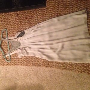 Silk silver Banana Republic Monogram dress