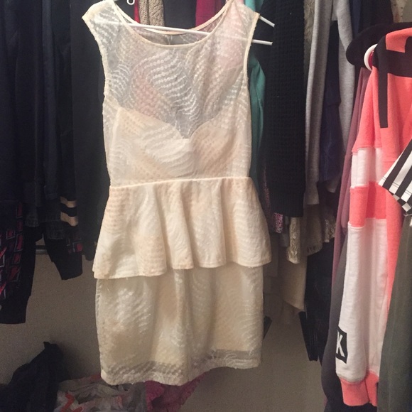 Peplum mini dress