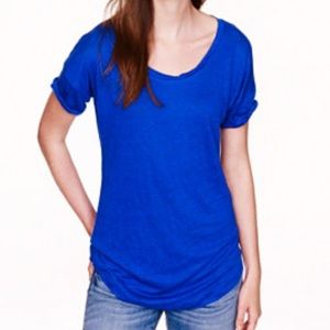 J. Crew boyfriend tee. Tan/beige 100% linen Small