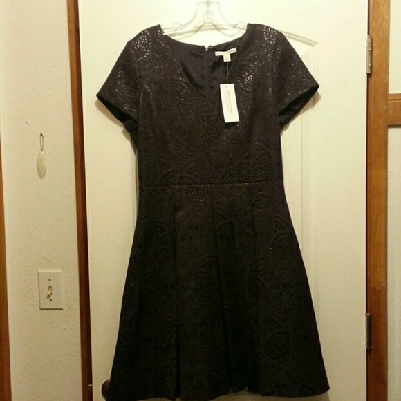 Banana Republic Deep Purple Jacquard print dress