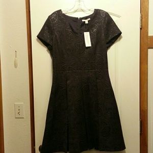 Banana Republic Deep Purple Jacquard print dress