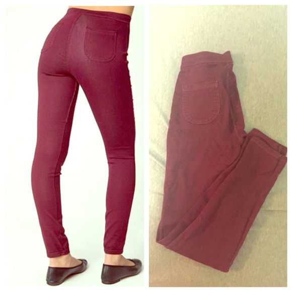 American Apparel Pants - Burgundy American Apparel Easy Jeans