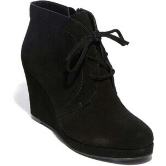 Black suede booties