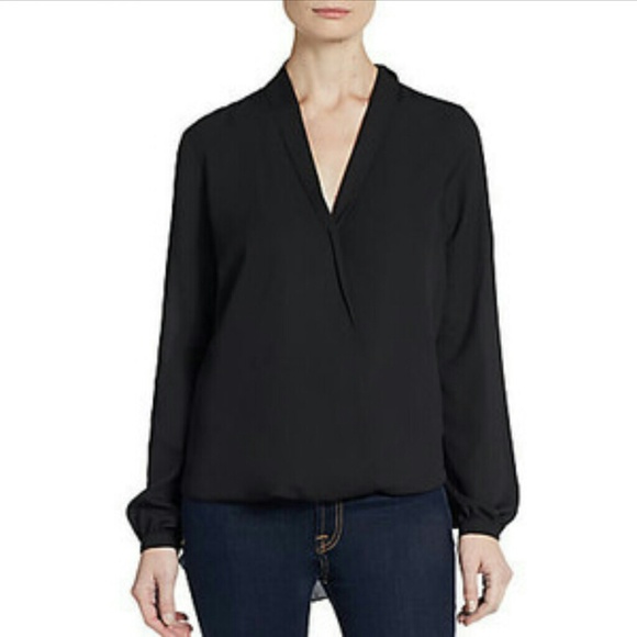 Max studio Black cross front blouse