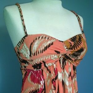 Bisou Bisou orange/black print dress