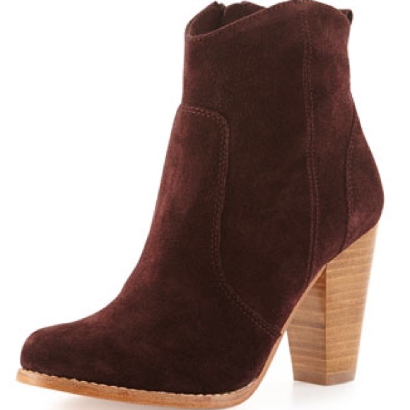 Joie Boots - Joie Dalton Suede Bootie - Oxblood