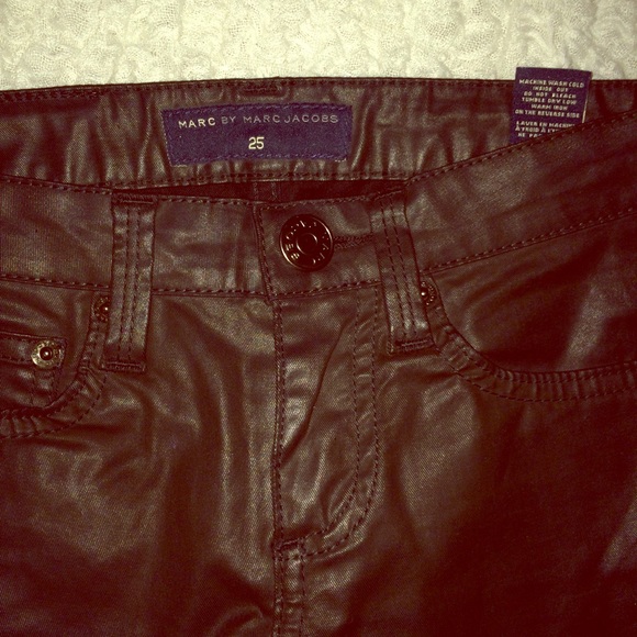 Marc by Marc Jacobs black coated skinnies