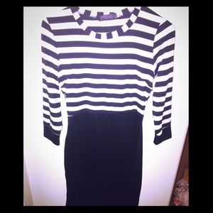 Black and white stripped dress