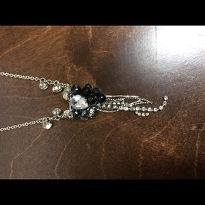 NWOT rhinestone and black necklace