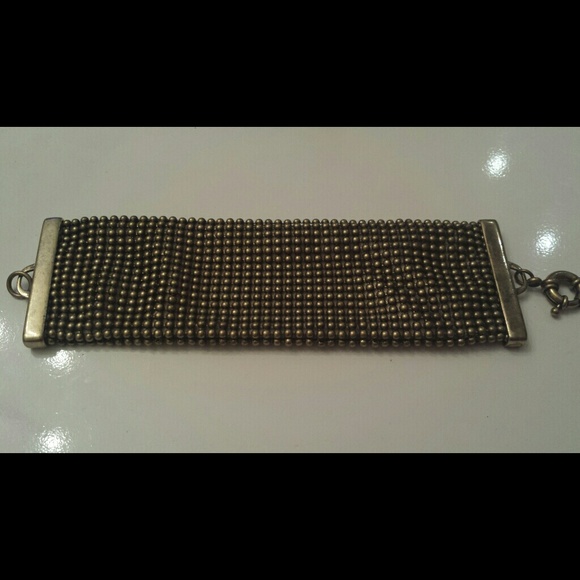 Rustic gold mesh bracelet - Picture 2 of 4