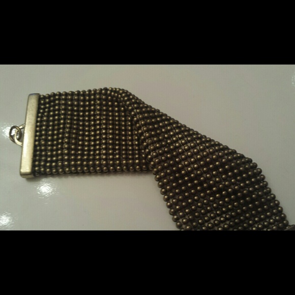 Rustic gold mesh bracelet - Picture 4 of 4
