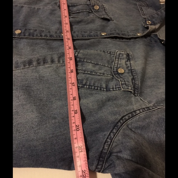 Plus size denim button up - Picture 3 of 4