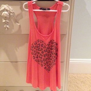 Salmon Tank with Cheetah Heart