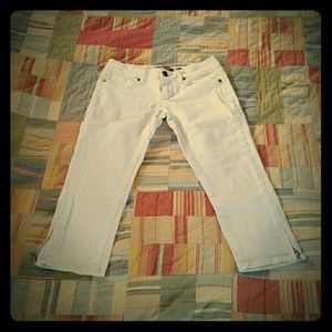 White Denim Capris