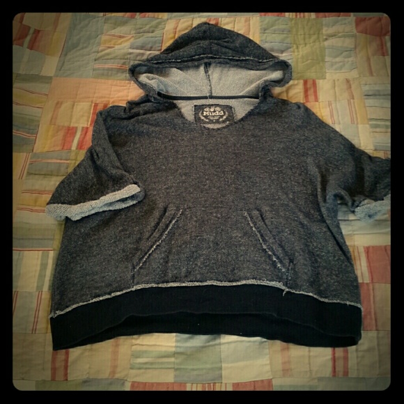 Grey Hooded Top