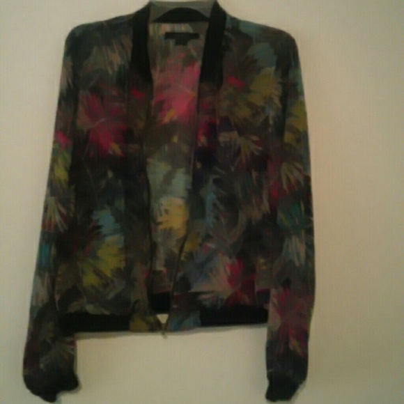 Sheer Paper Tee Zip Up Jacket.
