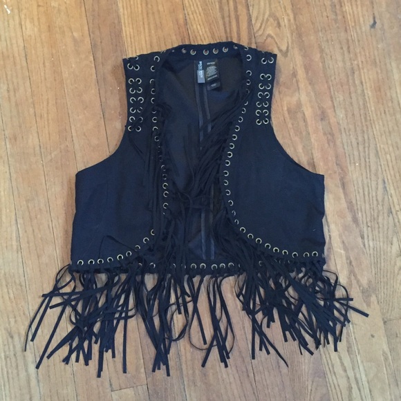 Black suede vest SOLD