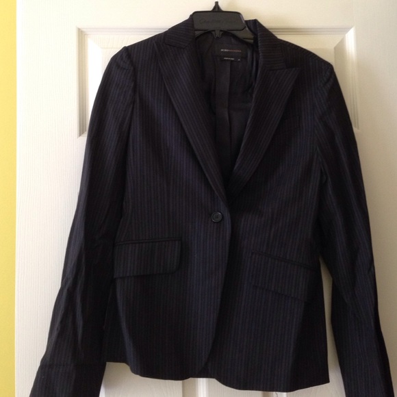 BCBG navy pinstripe blazer