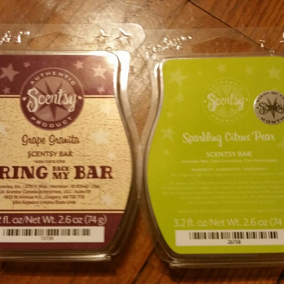 3 Scentsy Grape Granite and 3sparkling citrus pear