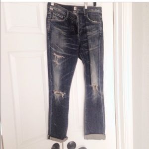 Citizens of humanity slim cut boyfriend jeans