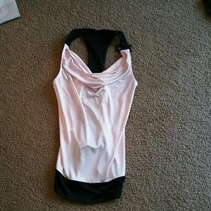 Express pink and black tank
