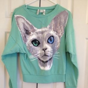 Rare vinyl kitty sweater