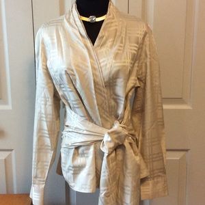 Cream Pleated Blouse