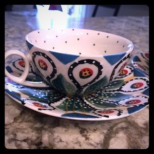 Anthropologie tea cups and plates