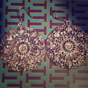 Francesca's Silver Statement Earrings