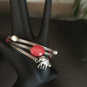 Elephant bangle bracelet