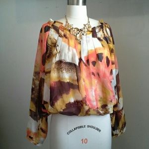 Madison Paige chiffon pleated top