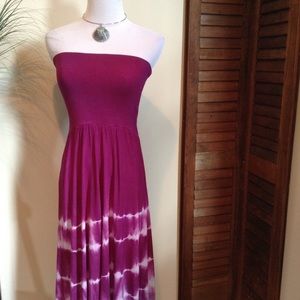 The dye strapless dress/skirt