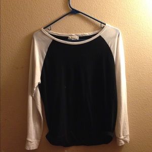 Black and White Baseball tee