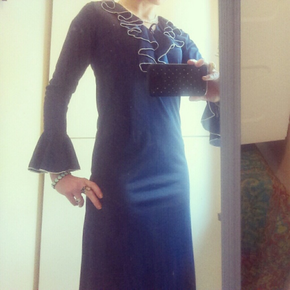 Vintage, Sexy, Nylon, Navy, Vintage Dress - Picture 2 of 4