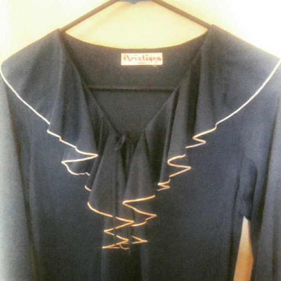 Vintage, Sexy, Nylon, Navy, Vintage Dress - Picture 3 of 4